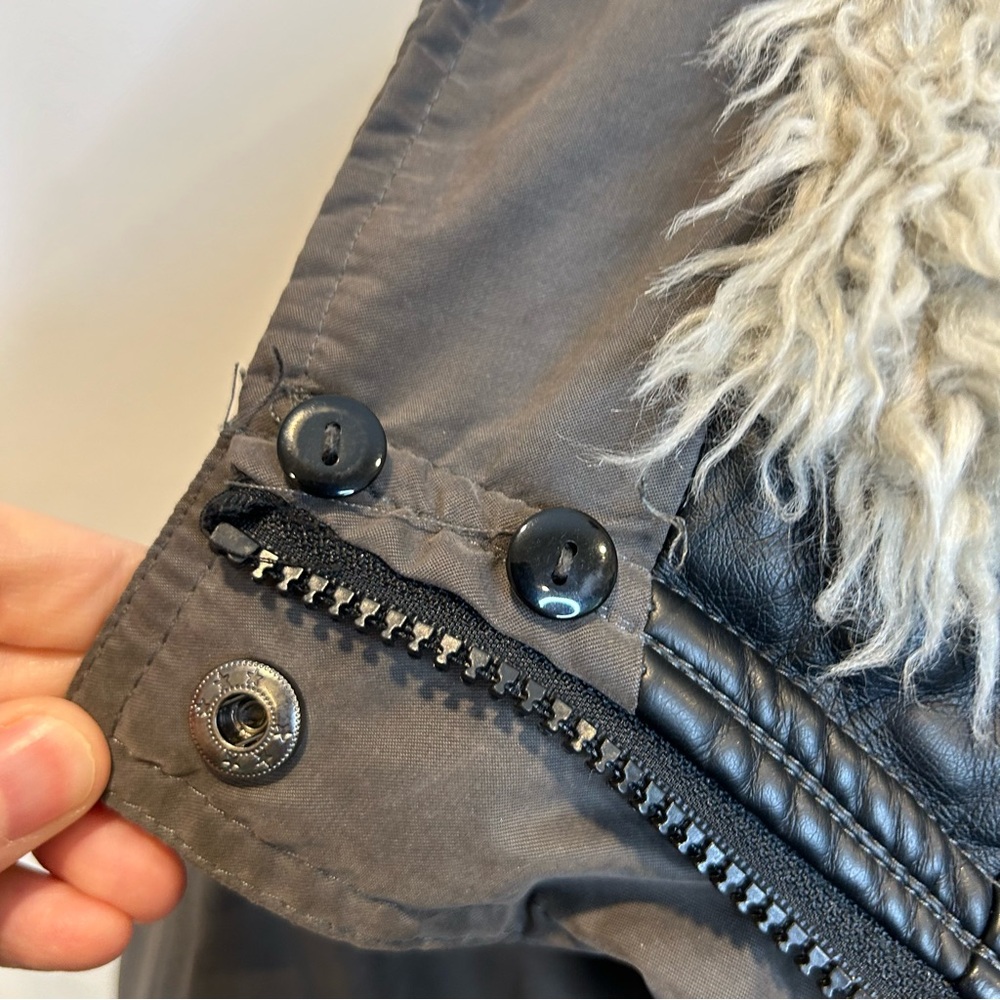 Forever 21 Fur Hooded Parka Coat Jacket Brown - Picture 9 of 11